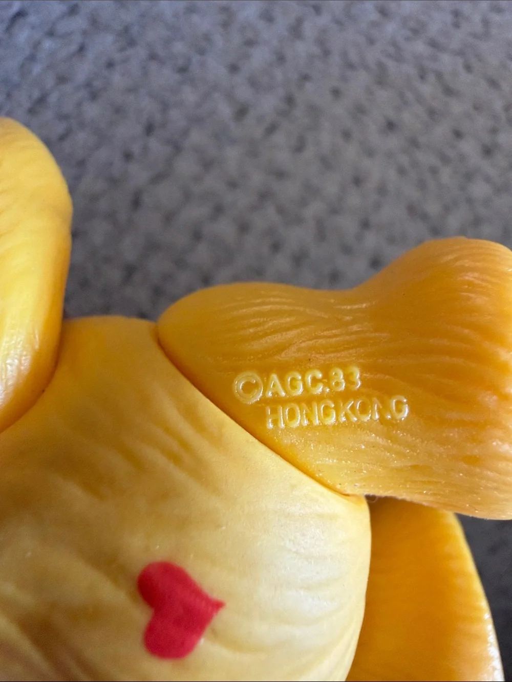 Care Bears Yellow Birthday Bear Figure with Cupcake Belly Badge